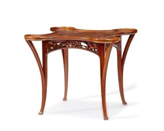 An Art Nouveau game table, attributed to Camille Gauthier