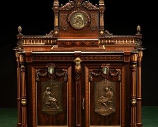 An American Victorian Renaissance Revival cabinet