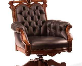 An Eastlake Victorian-style executive Swivel Chair