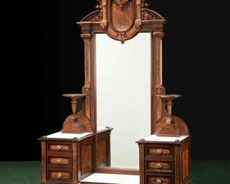 An American Victorian Renaissance Revival Vanity Dresser