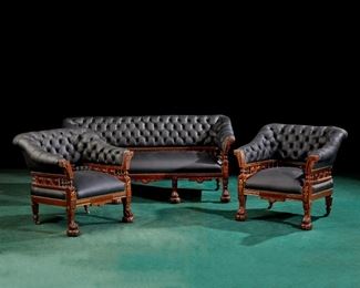 A Renaissance Revival parlor suite