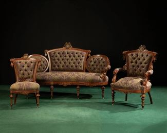 A Victorian Classical Revival parlor set