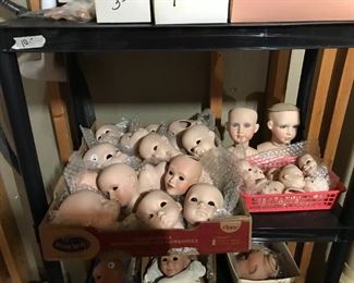 Unfinished Doll Heads