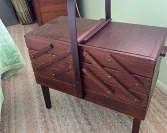 Vintage expandable sewing/craft chest