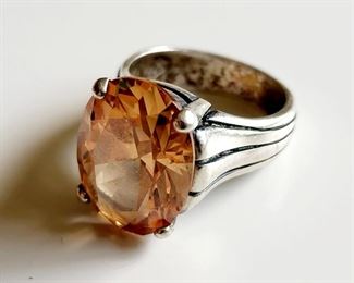 Sterling and Semi-Precious Stone Ring