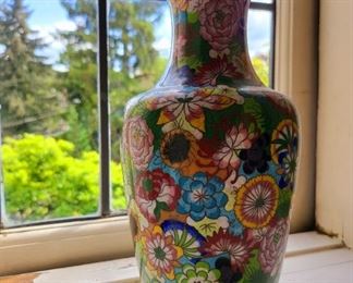 Cloisonne Vase $175 or bid #23