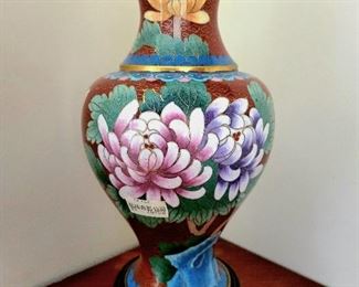 Cloisonne Vase, Blossoms $145 or bid #24