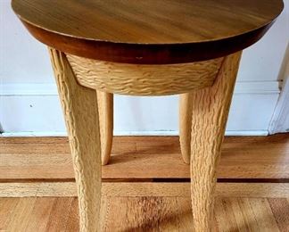 Hand Carved Maple side table #16