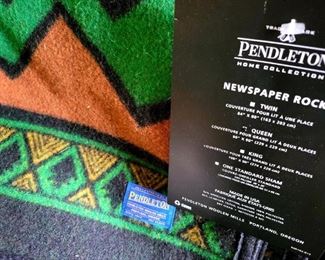PENDLETON Wool Blanket "Newspaper Rock" $135 or bid #47