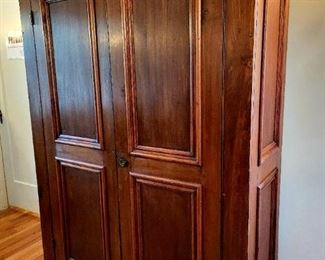 Wonderful old mahogany closet $349 or bid #99