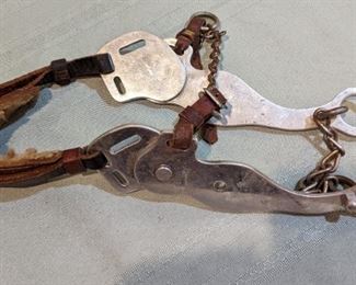 Unmarked Stainless Steel Fleece Lined Hackamore