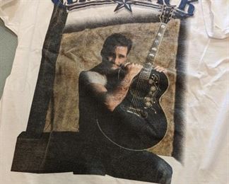 Two Vintage Country Concert T-Shirts. (Lightly Used). X-Large Clint Black 1993 Hard Way Tour & Large Patty Loveless 1992 Honky Tonk Angel World Tour (Sticker Residue from VIP Pass)