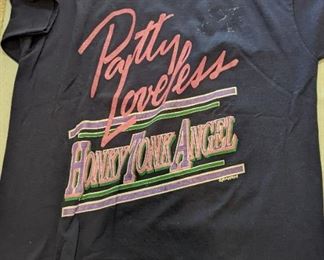 Two Vintage Country Concert T-Shirts. (Lightly Used). X-Large Clint Black 1993 Hard Way Tour & Large Patty Loveless 1992 Honky Tonk Angel World Tour (Sticker Residue from VIP Pass)