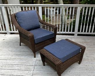Hampton Bay Chair and Ottoman