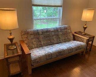 Wooden frame/upholstered futon 