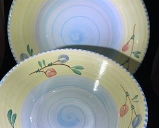 Extra large hand painted Villa Romana bowl and platter