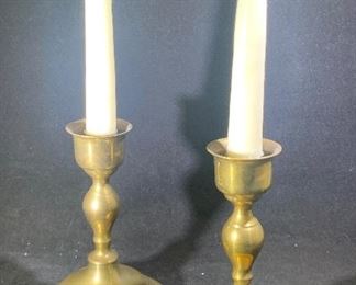 Brass candlesticks 