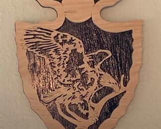 Wooden laser cut wall art