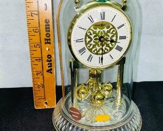 Howard Miller Anniversary Clock With Lead Crystal Base Made In Germany