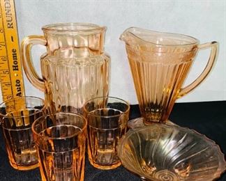 Pink Depression Glass Lot