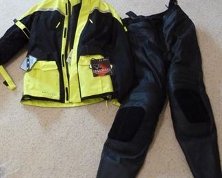 motorcycle jacket new and pants