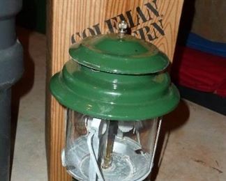 vintage camping Coleman lantern in original box