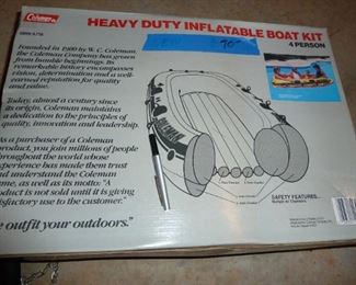 heavy duty raft Coleman, never opened, never used