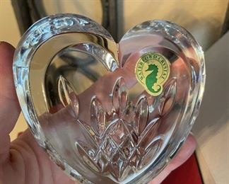 Waterford Crystal Heart Paperweight Decoration