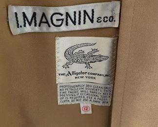 I.MAGNIN ECO. The Alligator Company, Jacket size 12