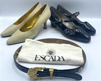 Vintage Escada Shoes, Belt & Dustbag & Selby Shoes, Size 8
Lot #: 10