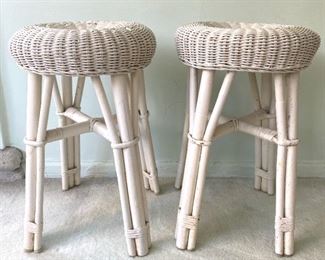 Two Small Vintage Wicker Stools
Lot #: 94