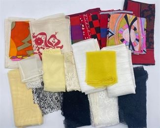 20 Vintage Scarves, Many Vintage European Silk
Lot #: 16