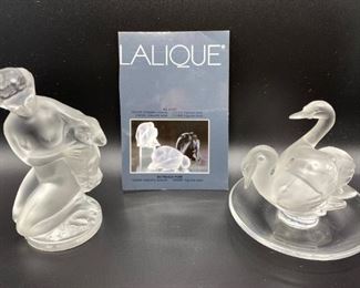 Vintage Lalique Frosted Glass Figurine & Trinket Dish
Lot #: 17
