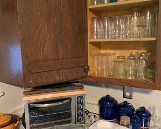 Kitchen 
Glassware, Corning ware-Macrame, Italy canister set, 