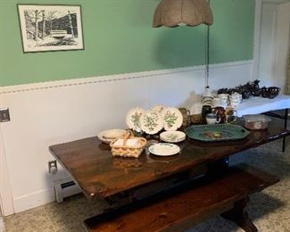 Kitchen 
Trestle table w/ benches
