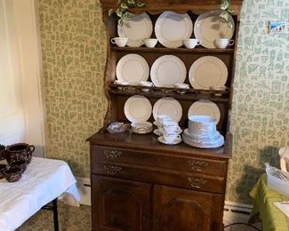 Kitchen 
Temple Steward pine hutch, Centura by Corning dish set