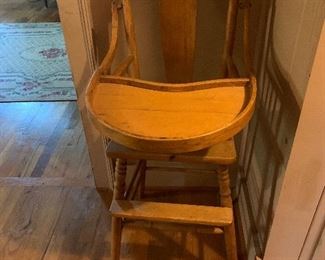 Upstairs Hallway 
High chair 