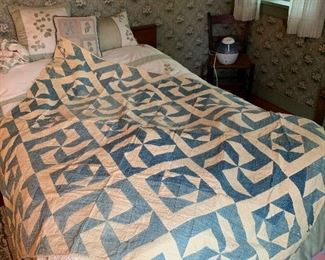 Primary Bedroom 
Calico pinwheel quilt-as is