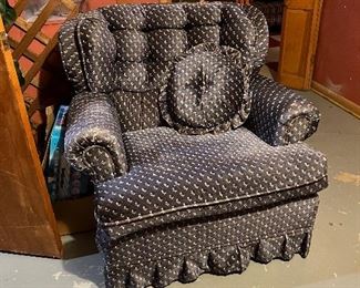 Vintage Wing Back Chair - Gray