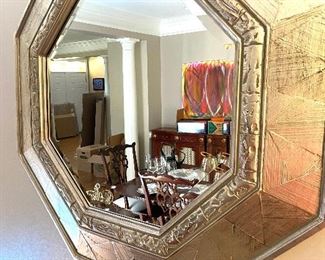 Octagonal painted mirror