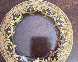 Small hand-painted glass plate