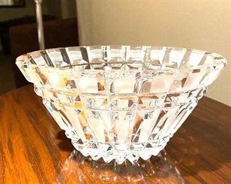 Carved crystal bowl