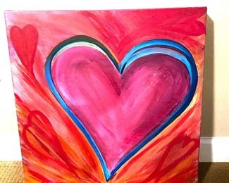 Acrylic on canvas in the style of Jim Dine