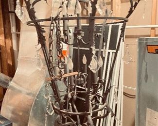 Large wrought iron chandelier