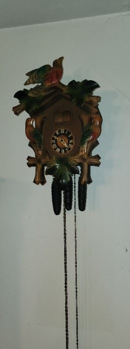 German Black Forest Cuckoo Clock  1960