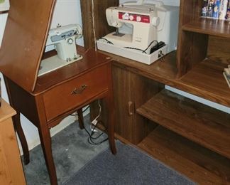 One Machine with Cabinet Total three sewing machines