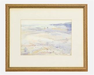 George Carpenter Beach Seascape Watercolor Painting