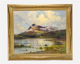 Fine 19thC Alfred De Breanski Scottish Landscape Oil Painting