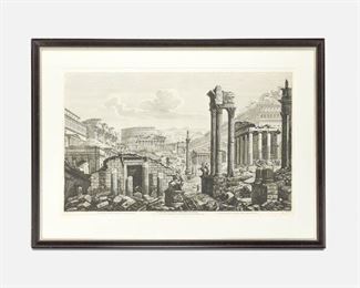 Luigi Rossini "Le Antichita dei Contorni di Roma" Copper Plate Engraving