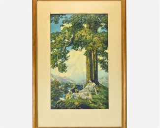 Original Maxfield Parrish Hilltop Framed Print